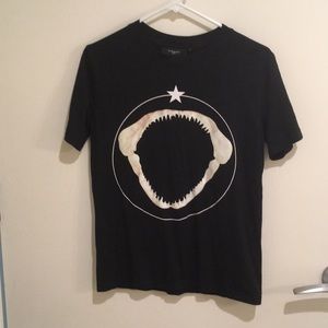 Givenchy Black Short Sleeve Tee with Graphic Design